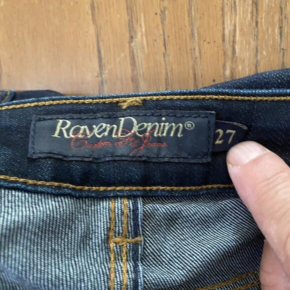 Raven Denim Women’s Jeans 27 Dark Wash Bootcut Made in USA Premium Designer - Picture 6 of 8